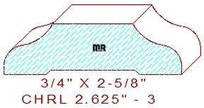 Chair Rail 2-5/8" - 3 Chair Rail 2-5/8" - 3