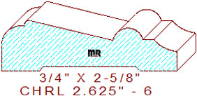 Chair Rail 2-5/8" - 6 