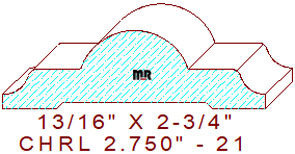 Chair Rail 2-3/4" - 21 Chair Rail 2-3/4" - 21
