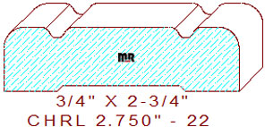 Chair Rail 2-3/4" - 22 Chair Rail 2-3/4" - 22