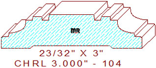 Chair Rail 3" - 104 Chair Rail 3" - 104