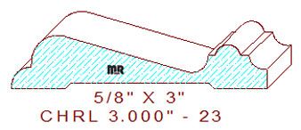 Chair Rail 3" - 23