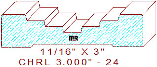 Chair Rail 3" - 24 Chair Rail 3" - 24