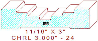 Chair Rail 3" - 24