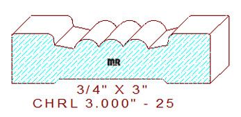 Chair Rail 3" - 25