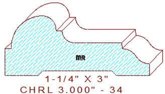 Chair Rail 3" - 34