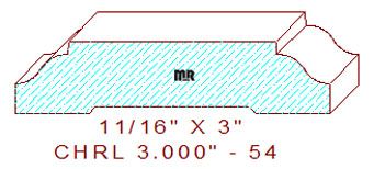 Chair Rail 3" - 54