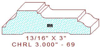 Chair Rail 3" - 69 Chair Rail 3" - 69