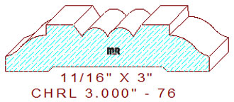 Chair Rail 3" - 76 Chair Rail 3" - 76