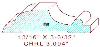 Chair Rail 3-3/32" Chair Rail 3-3/32"