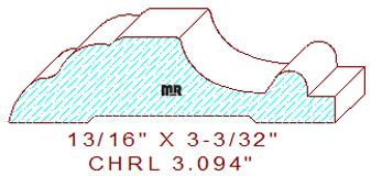 Chair Rail 3-3/32" 