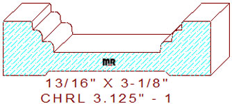 Chair Rail 3-1/8" - 1 Chair Rail 3-1/8" - 1