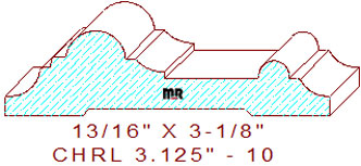 Chair Rail 3-1/8" - 10 Chair Rail 3-1/8" - 10