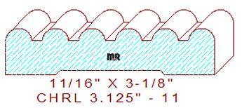 Chair Rail 3-1/8" - 11 Chair Rail 3-1/8" - 11
