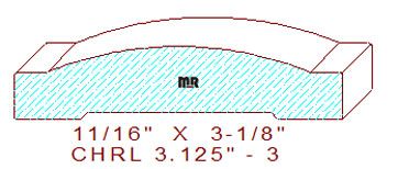 Chair Rail 3-1/8" - 3 Chair Rail 3-1/8" - 3
