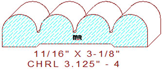 Chair Rail 3-1/8" - 4 Chair Rail 3-1/8" - 4