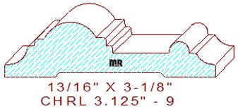 Chair Rail 3-1/8" - 9 Chair Rail 3-1/8" - 9