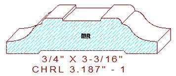 Chair Rail 3-3/16" - 1 Chair Rail 3-3/16" - 1