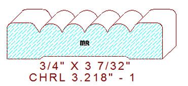 Chair Rail 3-7/32" - 1 Chair Rail 3-7/32" - 1
