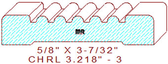 Chair Rail 3-7/32" - 3 Chair Rail 3-7/32" - 3