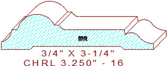 Chair Rail 3-1/4" - 16 Chair Rail 3-1/4" - 16