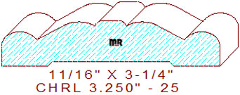 Chair Rail 3-1/4" - 25 Chair Rail 3-1/4" - 25