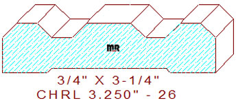 Chair Rail 3-1/4" - 26 Chair Rail 3-1/4" - 26