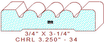 Chair Rail 3-1/4" - 34 Chair Rail 3-1/4" - 34