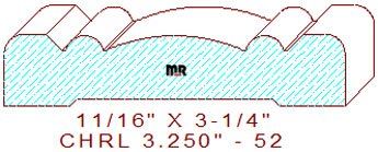 Chair Rail 3-1/4" - 52 Chair Rail 3-1/4" - 52