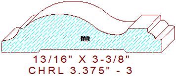 Chair Rail 3-3/8" - 3 Chair Rail 3-3/8" - 3