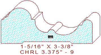 Chair Rail 3-3/8" - 9 Chair Rail 3-3/8" - 9