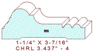 Chair Rail 3-7/16" - 4