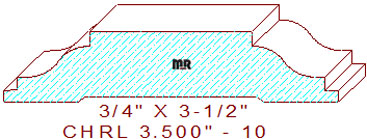 Chair Rail 3-1/2" - 10