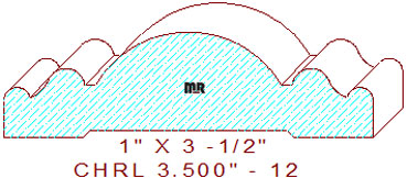 Chair Rail 3-1/2" - 12