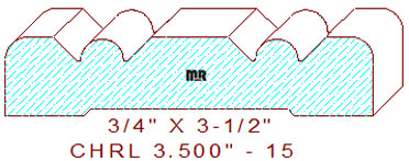 Chair Rail 3-1/2" - 15 Chair Rail 3-1/2" - 15