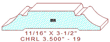 Chair Rail 3-1/2" - 19 Chair Rail 3-1/2" - 19