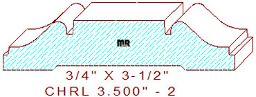 Chair Rail 3-1/2" - 2 Chair Rail 3-1/2" - 2