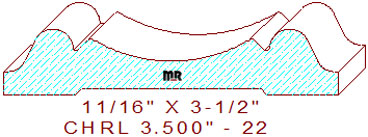 Chair Rail 3-1/2" - 22