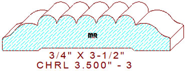 Chair Rail 3-1/2" - 3 Chair Rail 3-1/2" - 3