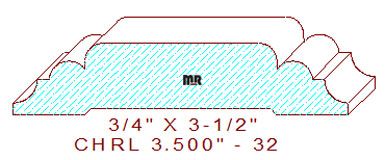 Chair Rail 3-1/2" - 32 Chair Rail 3-1/2" - 32
