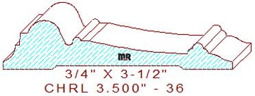 Chair Rail 3-1/2" - 36 Chair Rail 3-1/2" - 36