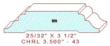 Chair Rail 3-1/2" - 43 Chair Rail 3-1/2" - 43