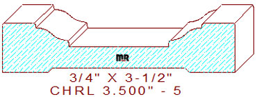 Chair Rail 3-1/2" - 5 Chair Rail 3-1/2" - 5