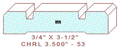 Chair Rail 3-1/2" - 53 Chair Rail 3-1/2" - 53
