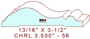 Chair Rail 3-1/2" - 56