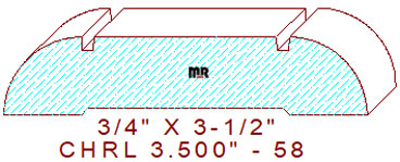 Chair Rail 3-1/2" - 58 Chair Rail 3-1/2" - 58