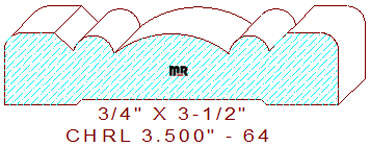 Chair Rail 3-1/2" - 64 Chair Rail 3-1/2" - 64