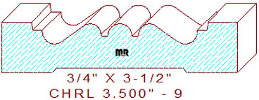 Chair Rail 3-1/2" - 9 Chair Rail 3-1/2" - 9