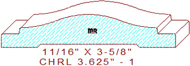 Chair Rail 3-5/8" - 1 Chair Rail 3-5/8" - 1