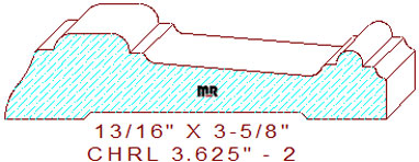 Chair Rail 3-5/8" - 2 Chair Rail 3-5/8" - 2